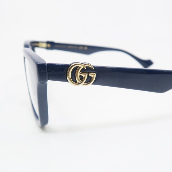 Gucci GG1536O 011 53mm Blue & Gold Logo, New Square, Women's Eyeglasses. - Picture 6 of 10